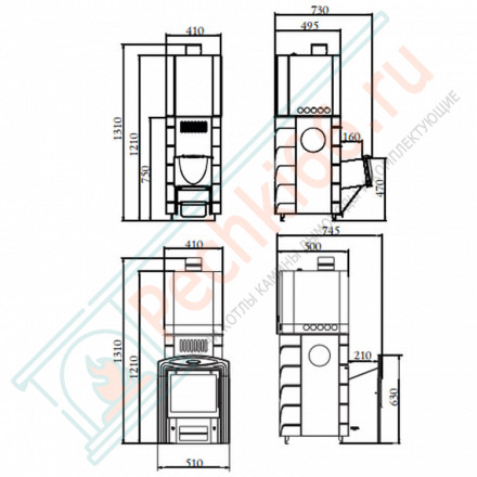 Печь для бани Бирюса 2013 Inox Витра ЗК терракота (T.M.F) до 18 м3