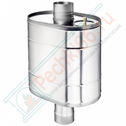 Натрубный бак для воды (НЕРЖ-439/0,8мм) 50 л, d-130 (УМК)