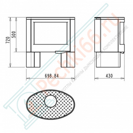 Чугунная печь-камин Persee (Supra) до 200 м3