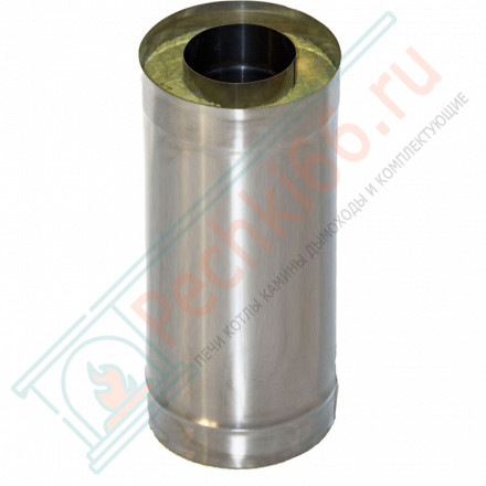 Сэндвич труба для дымохода L=0.5 м (НЕРЖ-439/1,0-ОЦИНК/0,5) d-200/280 (УМК)