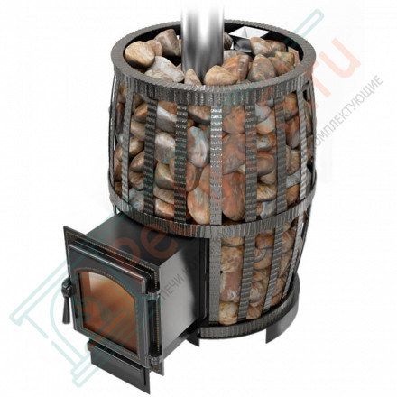 Чугунная банная печь Легенда Русский пар ковка 24 (270) (Везувий)