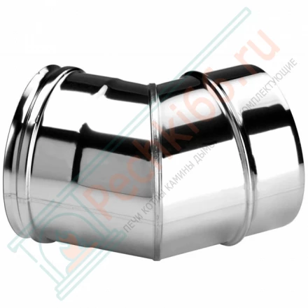 Отвод одностенный 45° (AISI-321/0,5мм) d-180 (Вулкан)