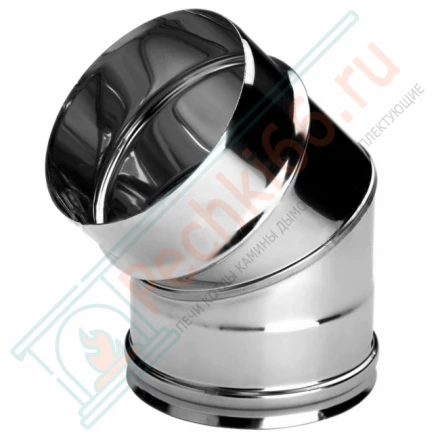 Отвод одностенный 45° (AISI-321/0,5мм) d-200 (Вулкан)