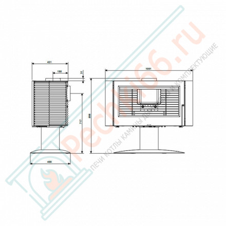 Печь-камин ANTAYA (INVICTA)