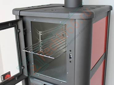 Печь-камин Lederata Plus зеленая (Tim Sistem) до 180 м3