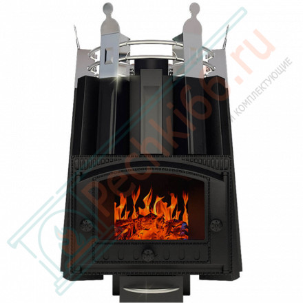 Банная печь Екатерина стронг с панорамным стеклом (Добросталь)