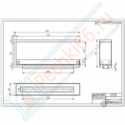 Биокамин 1100 торцевой (ZEFIRE)