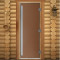 Дверь для бани и сауны Престиж бронза матовая, 170х70 см по коробке (DoorWood)