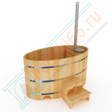 Японская баня Фурако овальная с внутренней печкой 120х220х120 (НКЗ)