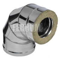 Сэндвич колено 90° (НЕРЖ-430/0,8-ОЦИНК/0,5) d-115/200 (Ferrum HF-Z) Сэндвич колено 90° (НЕРЖ-430/0,8-ОЦИНК/0,5) d-115/200 (Ferrum HF-Z)