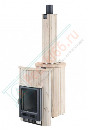 Дровяная банная печь Ферингер Малютка ПФ "Окаменевшее дерево наборный" до 18 м³