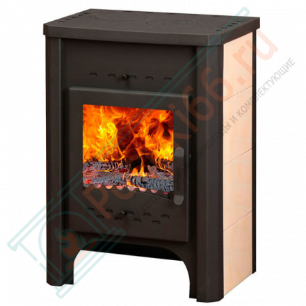 Печь-камин Бавария, с плитой и ТО (ЭкоКамин) до 195 м3