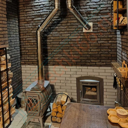 Чугунная печь Бахта, серый (ProMetall)