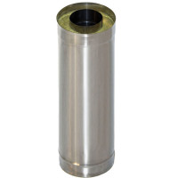 Сэндвич труба для дымохода L=1.0 м (НЕРЖ-439/1,0-ОЦИНК/0,5) d-130/200 (УМК)