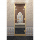 Стеклянная дверь DoorWood «Хамам Прозрачная» в золотом профиле 1800х700 (по коробке) Стеклянная дверь DoorWood «Хамам Прозрачная» в золотом профиле 1800х700 (по коробке)