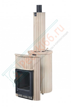 Дровяная банная печь Ферингер Малютка ПФ "Окаменевшее дерево перенесённый рисунок" до 18 м³
