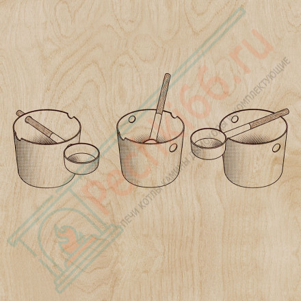 Бадья и черпак Sauna, белый (Kolo)