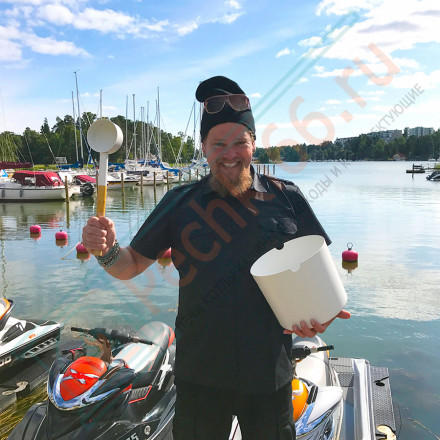 Бадья и черпак Sauna, белый (Kolo)