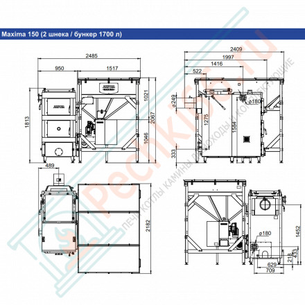 Котел универсальный Maxima 150 (Zota) 150 кВт