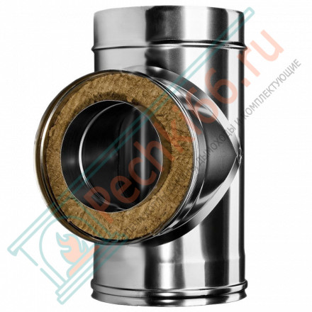 Тройник 90° с изол (НЕРЖ-321/0,5-НЕРЖ-439/0,5) d-120/200 (Дымок-Lux)