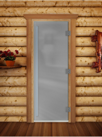 Дверь для бани и сауны Престиж сатин, 200х80 по коробке (DoorWood) в Саратове