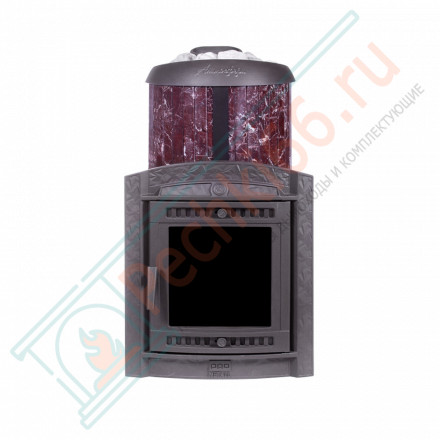 Печь для бани Атмосфера XL+, усиленная каменка, ламели "Россо Леванто" (ProMetall)
