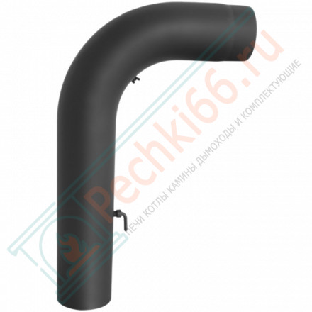 Модуль подключения 90° черный, бесшовный, с шибером и ревизией d-130 (Darco)