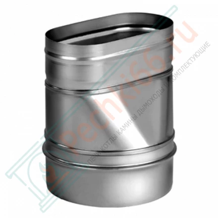 Переходник с круга на овал прямой VOG (AISI-321/0,8) 100х200мм, d-130 (Вулкан)