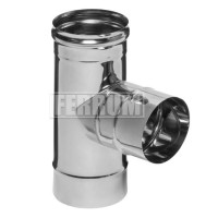 Тройник 90° (НЕРЖ-430/0,5) d-130 (Ferrum GS) Тройник 90° (НЕРЖ-430/0,5) d-130 (Ferrum GS)