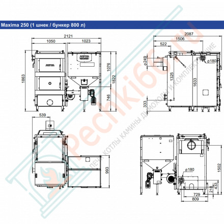 Котел универсальный Maxima 250 (Zota) 250 кВт