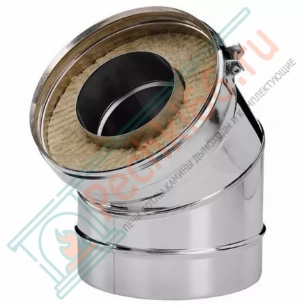 Отвод 30° V50R с изол (AISI-310S/0,8-ОЦИНК-RAL/0,5) d-130/230 (Вулкан-Cerablanket)