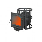 Чугунная печь для бани ПароВар 18 сетка-ковка К505 (FireWay) до 18 м3