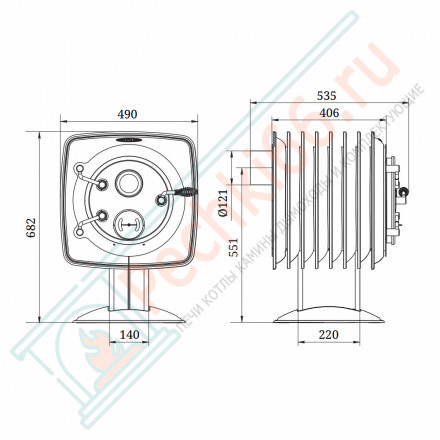 Отопительная печь «Фаренгейт 8» Лайт (T.M.F) до 150 м3