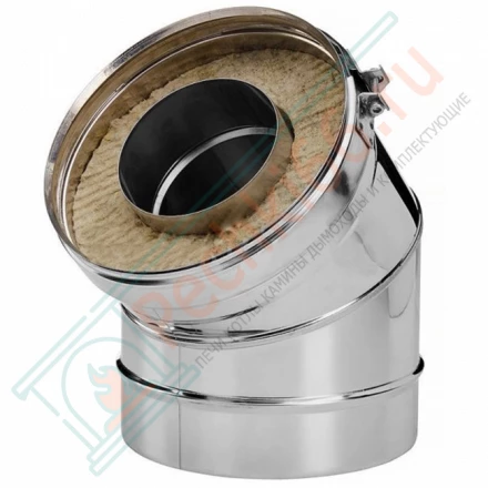 Отвод 45° V50R с изол (AISI-321/0,5-AISI-304/0,5) d-130/230 (Вулкан)