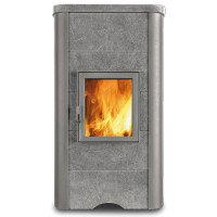 Печь-камин Карелочка талькомагнезит, с плитой (TalkoRus)