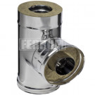 Сэндвич тройник 90° (НЕРЖ-430/0,8-НЕРЖ-430/0,5) d-120/200 (Ferrum HF)