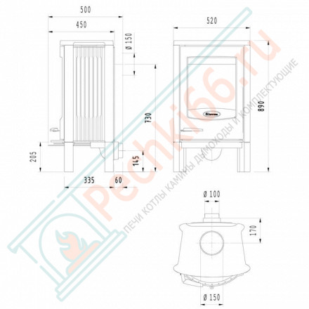Чугунная печь ASTRO 2/L/B (Dovre)