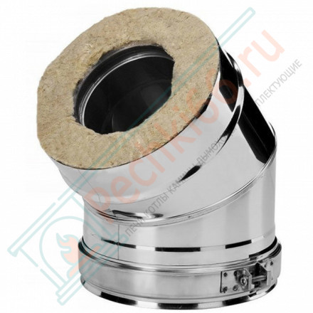 Отвод 30° V50R с изол (AISI-321/0,8-AISI-304/0,5) d-115/215 (Вулкан-Cerablanket)