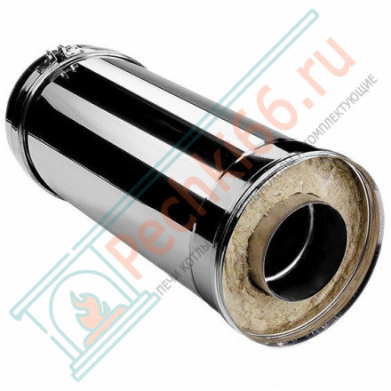 Сэндвич труба V50R с изол L=500 (AISI-321/0,8-ОЦИНК-RAL/0,5) d-115/215 (Вулкан-Cerablanket)