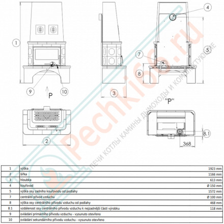 Керамическая печь Laponie, 4-цвета (ABX)