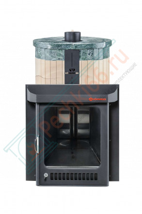 Дровяная банная печь Макси ПФ "Окаменевшее дерево перенесённый рисунок + змеевик" (Ферингер)