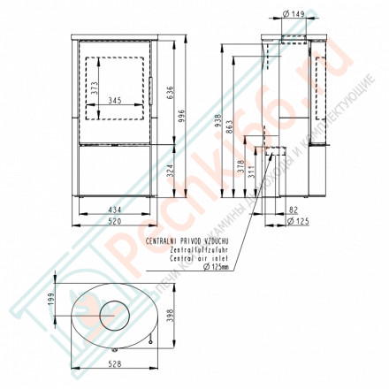 Печь-камин Laredo керамика (Romotop)