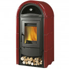 Печь-камин с духовкой Stefany Forno, цвет бордовый (La Nordica)