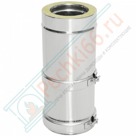 Труба телескоп Термо L300 – 450 ТТТ-Р с хомутом (310-0.8/304) d-200/300 (ТиС Энерго)