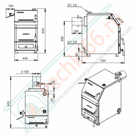 Котел полуавтоматический Тополь-М Turbo 20 (Zota) 20 кВт