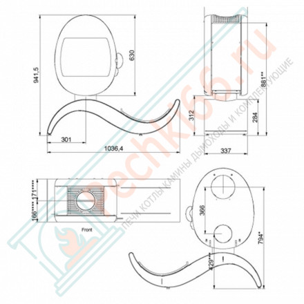 Печь-камин Scan 66-5 S-Shape BP (Scan)