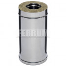 Сэндвич труба для дымохода L=0,5м (НЕРЖ-430/0,8-НЕРЖ-430/0,5) d-115/200 (Ferrum HF)