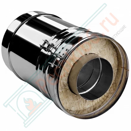 Труба V50R телескопическая с изол L=260-380 (AISI-321/0,8-AISI-304/0,5) d-120/220 (Вулкан)