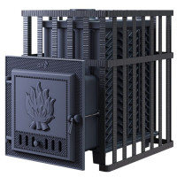 Чугунная печь для бани Гефест GFS-ЗК 25 в сетке (ТехноЛит)