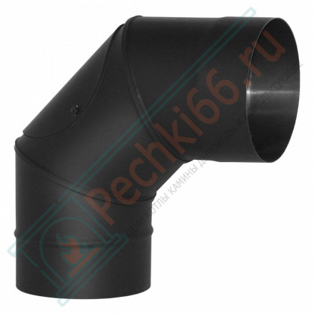 Отвод VBR 90º с ревизией, черный (НЕРЖ-439/0,8) d-120 (Вулкан)